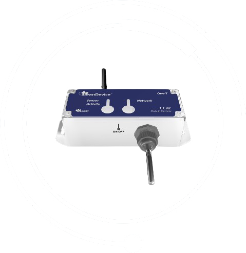 Wireless data logger with integrated temperature sensor