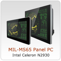 MIL-MS65 Panel PC with Intel Celeron N2930