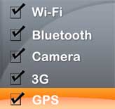 wifi, bluetooth, camera, 3g, gps