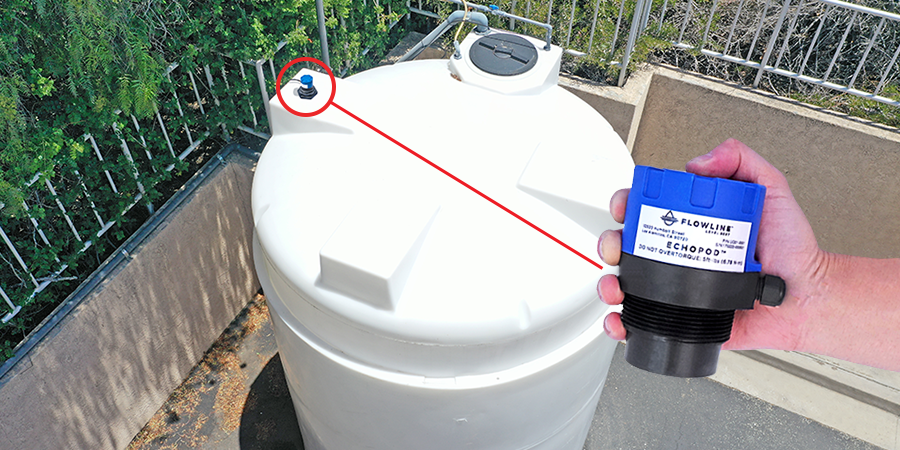 Sewer Chemical Feed Tank Ultrasonic Level Measurement