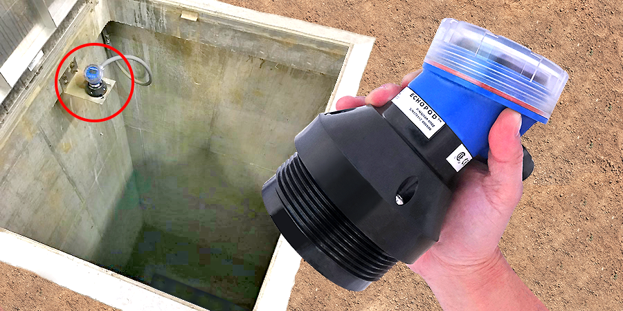 Reservoir Intake Wet Well Ultrasonic Level Sensor